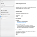Screenshot of Windows search settings.